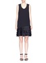 Main View - Click To Enlarge - VICTORIA, VICTORIA BECKHAM - Pleated hem crepe shift dress