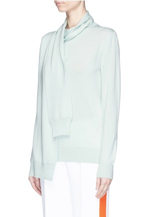 Front View - Click To Enlarge - VICTORIA, VICTORIA BECKHAM - Wrap front flap wool sweater