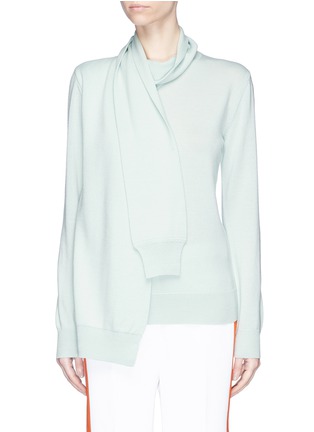Main View - Click To Enlarge - VICTORIA, VICTORIA BECKHAM - Wrap front flap wool sweater