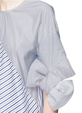 Detail View - Click To Enlarge - VICTORIA, VICTORIA BECKHAM - Bow sleeve stripe cotton top