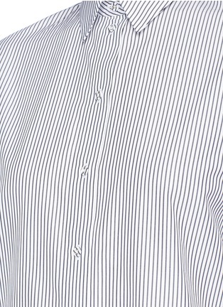 Detail View - Click To Enlarge - VICTORIA, VICTORIA BECKHAM - Bow sleeve stripe poplin shirt