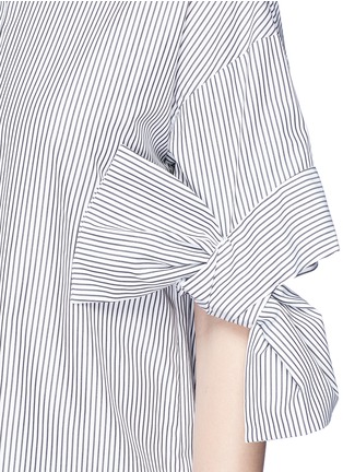 Detail View - Click To Enlarge - VICTORIA, VICTORIA BECKHAM - Bow sleeve stripe poplin shirt