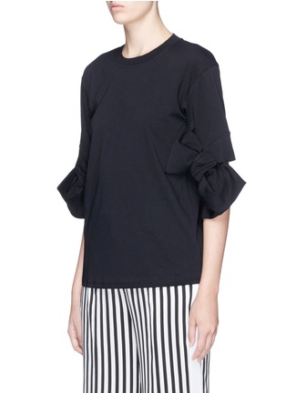 Front View - Click To Enlarge - VICTORIA, VICTORIA BECKHAM - Bow cuff T-shirt
