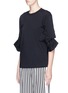 Front View - Click To Enlarge - VICTORIA, VICTORIA BECKHAM - Bow cuff T-shirt