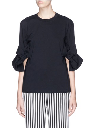 Main View - Click To Enlarge - VICTORIA, VICTORIA BECKHAM - Bow cuff T-shirt