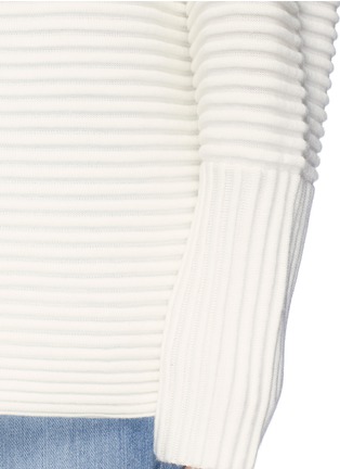 Detail View - Click To Enlarge - VICTORIA, VICTORIA BECKHAM - Funnel neck wool ottoman knit sweater