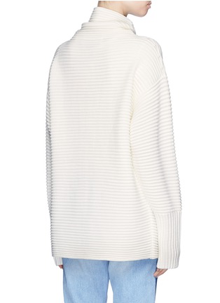 Back View - Click To Enlarge - VICTORIA, VICTORIA BECKHAM - Funnel neck wool ottoman knit sweater