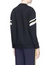 Back View - Click To Enlarge - VICTORIA, VICTORIA BECKHAM - Swan patch stripe panel oversized sweatshirt
