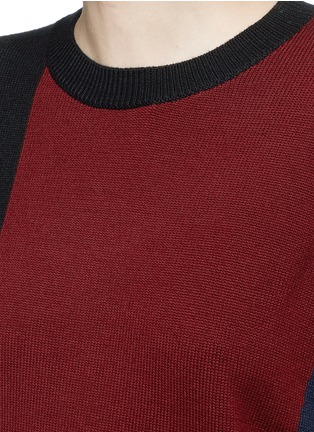 Detail View - Click To Enlarge - VICTORIA, VICTORIA BECKHAM - Colourblock wool sweater