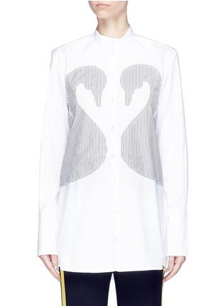 Main View - Click To Enlarge - VICTORIA, VICTORIA BECKHAM - Swan appliqué cotton shirt