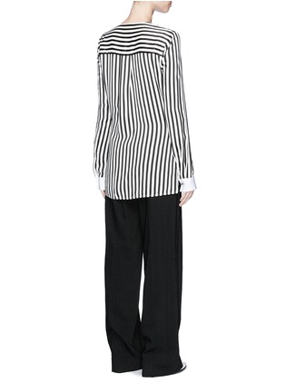 Back View - Click To Enlarge - VICTORIA, VICTORIA BECKHAM - Belted stripe top