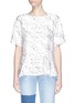 Main View - Click To Enlarge - VICTORIA, VICTORIA BECKHAM - Scribble swan print twill peplum top