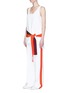 Front View - Click To Enlarge - VICTORIA, VICTORIA BECKHAM - Silk waist sash crepe sleeveless top