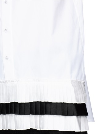 Detail View - Click To Enlarge - VICTORIA, VICTORIA BECKHAM - Tiered pleated hem shirt