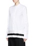 Front View - Click To Enlarge - VICTORIA, VICTORIA BECKHAM - Tiered pleated hem shirt