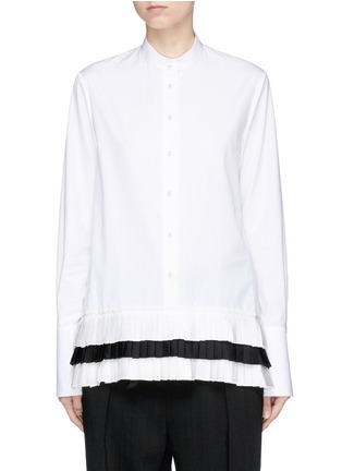 Main View - Click To Enlarge - VICTORIA, VICTORIA BECKHAM - Tiered pleated hem shirt