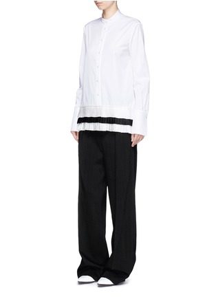 Figure View - Click To Enlarge - VICTORIA, VICTORIA BECKHAM - Tiered pleated hem shirt