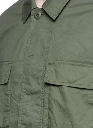 Detail View - Click To Enlarge - 72951 - Stripe rib knit panel shirt jacket