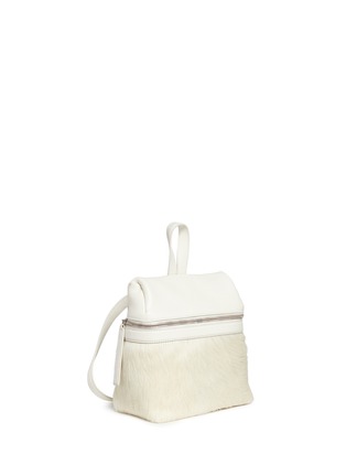 Detail View - Click To Enlarge - KARA - Calfhair and pebbled leather small backpack