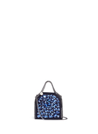 Main View - Click To Enlarge - STELLA MCCARTNEY - 'Falabella' jewelled shaggy deer tiny crossbody chain tote