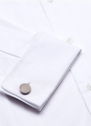 Figure View - Click To Enlarge - LANVIN - Brushed disc cufflinks