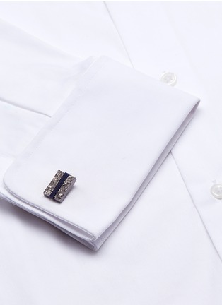 Figure View - Click To Enlarge - LANVIN - Sodalite rectangle cufflinks