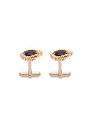 Main View - Click To Enlarge - LANVIN - Obsidian rope cufflinks