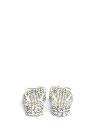 Back View - Click To Enlarge - TORY BURCH - Piazza print wedge flip flops
