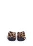 Front View - Click To Enlarge - TORY BURCH - 'Gemma' leopard print calfhair slide sandals