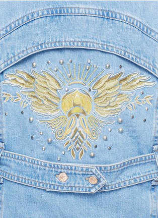 Detail View - Click To Enlarge - ISABEL MARANT ÉTOILE - 'Celef Fancy' embellished oversized denim vest