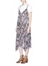 Figure View - Click To Enlarge - ISABEL MARANT ÉTOILE - 'Joany' floral print asymmetric hem crepe slip dress
