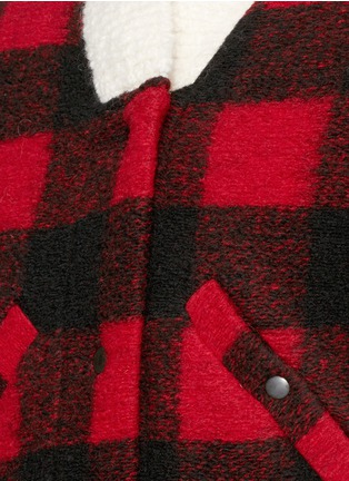 Detail View - Click To Enlarge - ISABEL MARANT ÉTOILE - 'Glitz' gingham check oversized bouclé coat