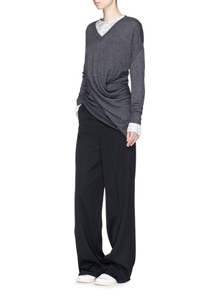Figure View - Click To Enlarge - ISABEL MARANT ÉTOILE - 'Alia' asymmetric drape sweater