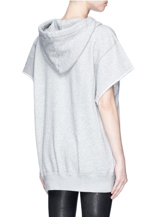 Back View - Click To Enlarge - ISABEL MARANT ÉTOILE - 'Miles' cap sleeve logo oversized hoodie