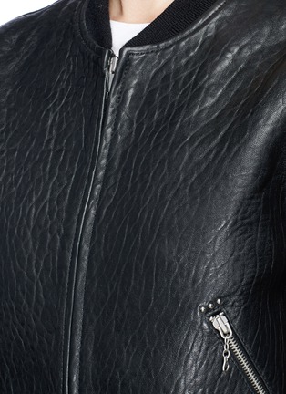 Detail View - Click To Enlarge - ISABEL MARANT ÉTOILE - 'Kanna' bubble leather cropped bomber jacket