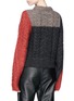 Back View - Click To Enlarge - ISABEL MARANT ÉTOILE - 'Arty' asymmetric colourblock mixed knit sweater