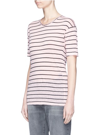 Front View - Click To Enlarge - ISABEL MARANT ÉTOILE - Stripe linen-cotton blend T-shirt