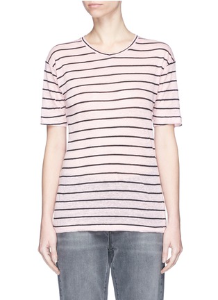 Main View - Click To Enlarge - ISABEL MARANT ÉTOILE - Stripe linen-cotton blend T-shirt