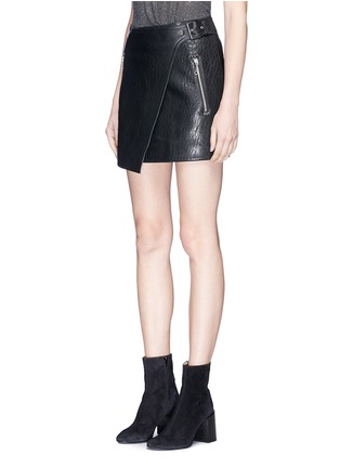 Front View - Click To Enlarge - ISABEL MARANT ÉTOILE - 'Kakili' buckled bubble leather wrap skirt