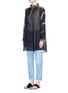 Front View - Click To Enlarge - ISABEL MARANT ÉTOILE - 'Lucy' ethnic stripe embroidered cotton tunic top