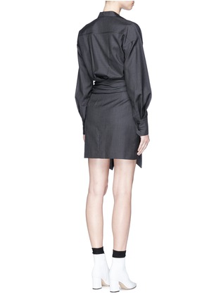 Back View - Click To Enlarge - ISABEL MARANT ÉTOILE - 'Nolla' wrap front shirt dress