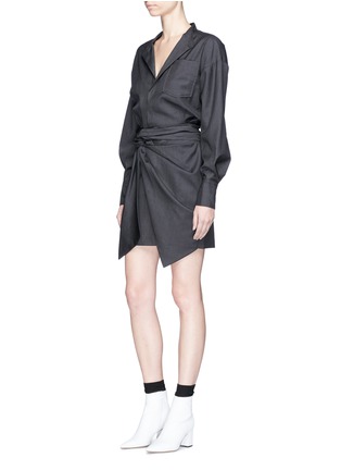 Figure View - Click To Enlarge - ISABEL MARANT ÉTOILE - 'Nolla' wrap front shirt dress