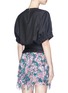 Back View - Click To Enlarge - ISABEL MARANT ÉTOILE - 'Nils' check plaid pleated virgin wool cropped top