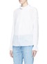 Front View - Click To Enlarge - ISABEL MARANT ÉTOILE - 'Louna' ruffle neck cotton voile blouse