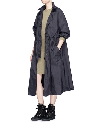 Figure View - Click To Enlarge - ISABEL MARANT ÉTOILE - 'Copal' hooded waterproof long windbreaker coat