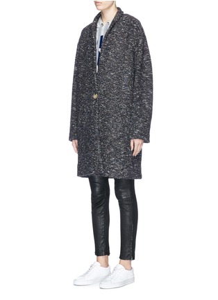 Front View - Click To Enlarge - ISABEL MARANT ÉTOILE - 'Obsert' oversized marled bouclé coat
