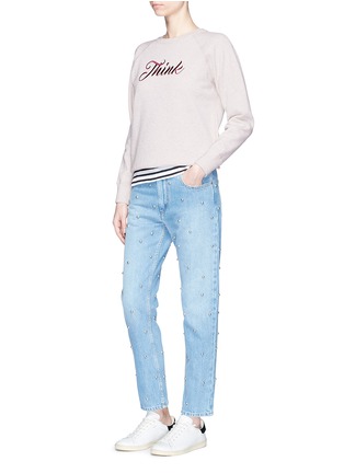 Figure View - Click To Enlarge - ISABEL MARANT ÉTOILE - 'Califfy' stud embellished girlfriend jeans