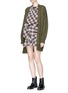 Figure View - Click To Enlarge - ISABEL MARANT ÉTOILE - 'Placid' tie waist check plaid flannel mini skirt