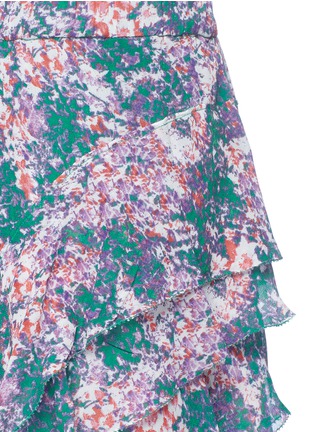 Detail View - Click To Enlarge - ISABEL MARANT ÉTOILE - 'Jocky' floral print tiered ruffle crepe skirt