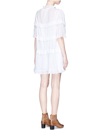 Back View - Click To Enlarge - ISABEL MARANT ÉTOILE - 'Lyin' tiered embroidered cotton dress